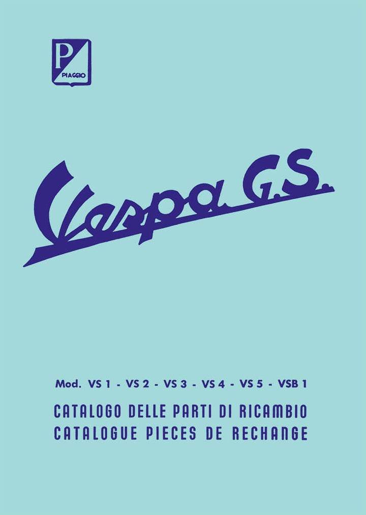 Vespa GS Ersatzteilkatalog, Buchcover