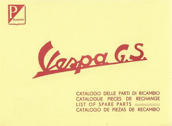 Piaggio Vespa GS VS2 bis VS5, List of Spare Parts, Buchcover