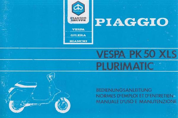 Piaggio Vespa PK 50 XLS Plurimatic, Bedienungsanleitung, Buchcover