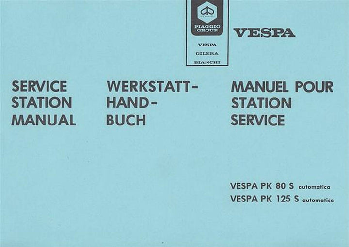 Piaggio Vespa PK 80 S automatica, PK 125 S automatica, Werkstatthandbuch, Buchcover