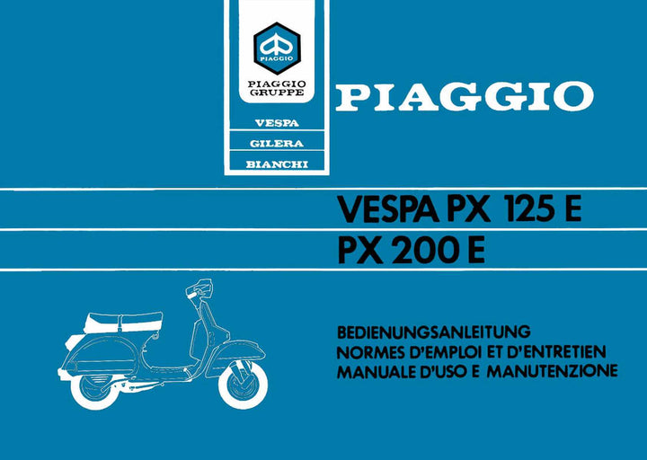 Vespa PX 125 E/ PX 200 E, Betriebsanleitung, Buchcover