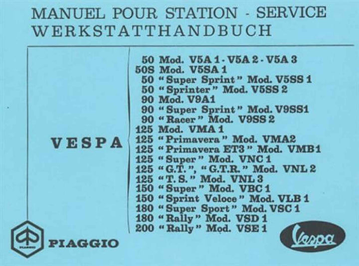 Vespa Reparaturanleitung, Buchcover