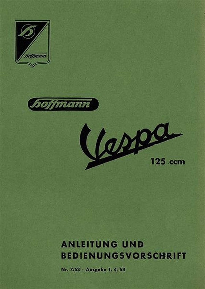 Hoffmann Vespa 125 Betriebsanleitung, Buchcover