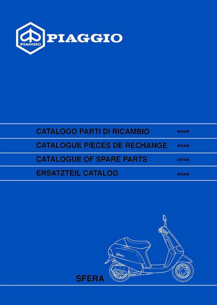 Piaggio Vespa Sfera, Ersatzteil Katalog 50 Modell NSL1T, Buchcover