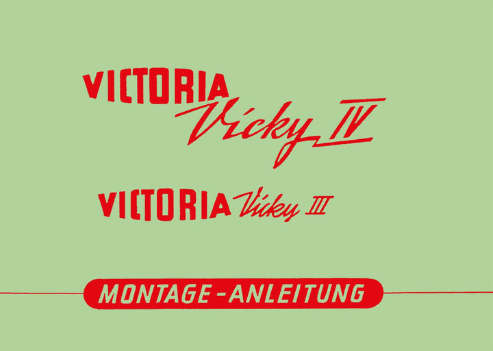 Victoria Vicky III und IV Motor Reparaturanleitung, Buchcover