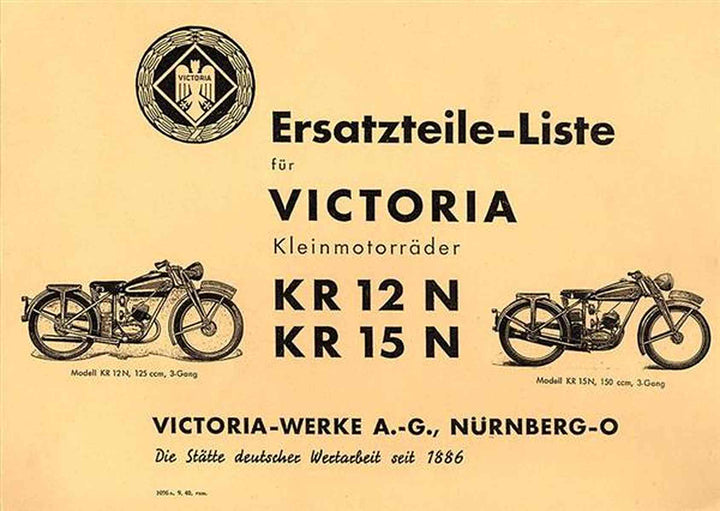 Victoria KR12N und KR15N Ersatzteilkatalog, Buchcover