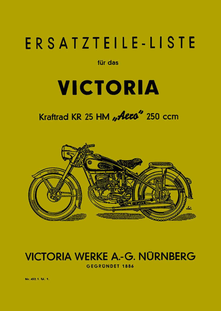 Victoria KR25 HM Aero Ersatzteilkatalog, Buchcover