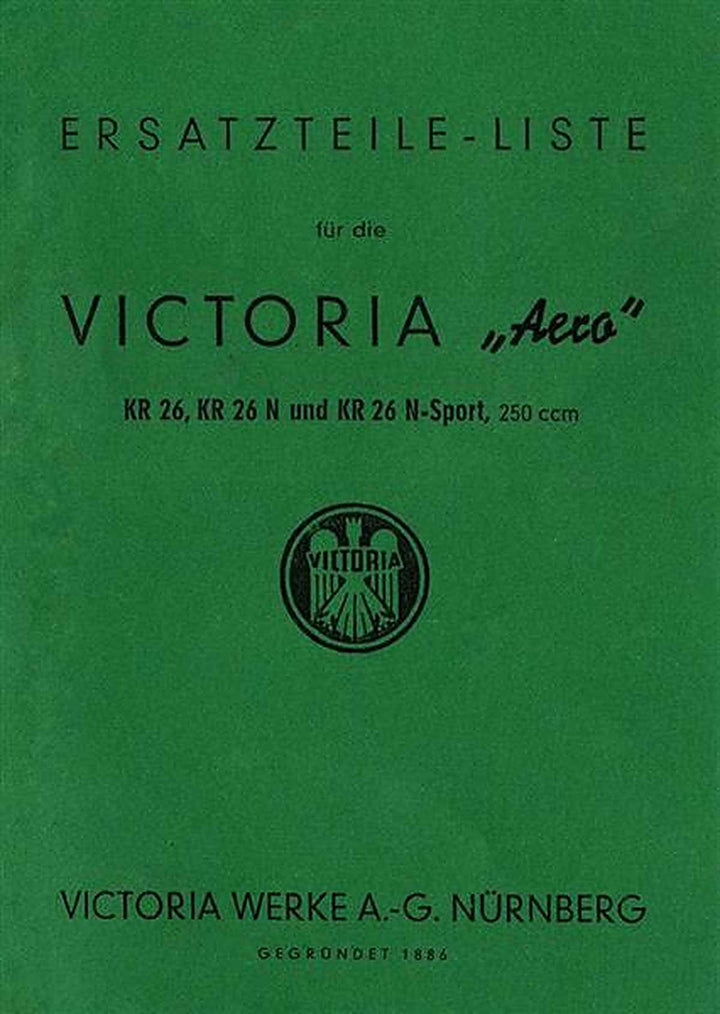 Victoria KR26 26N 26N-Sport Aero Ersatzteilkatalog, Buchcover