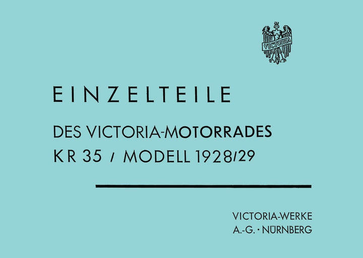 Victoria KR35 Ersatzteilkatalog, Buchcover