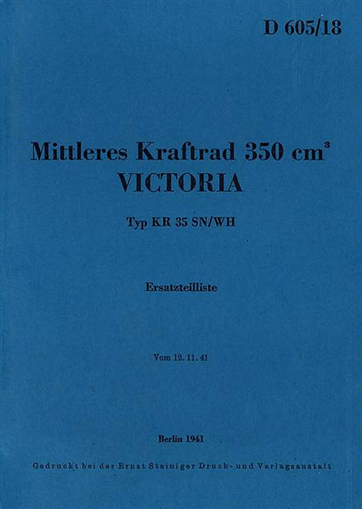 Victoria KR35SN Ersatzteilkatalog, Buchcover