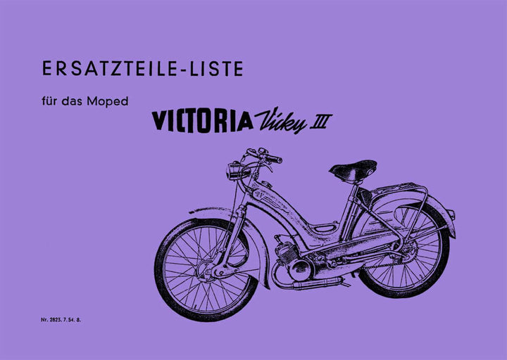 Victoria Vicky III Ersatzteilkatalog, Buchcover