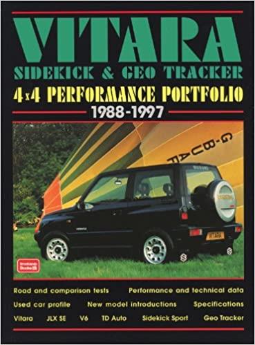 Vitara, Sidekick & Geo Tracker 4x4 Performance Portfolio 1988-97 - gedrucktes Buch zum Bestpreis! - verwuester.net