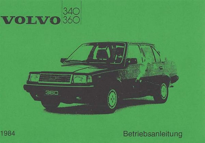 Volvo 340 und 360, Betriebsanleitung, Buchcover