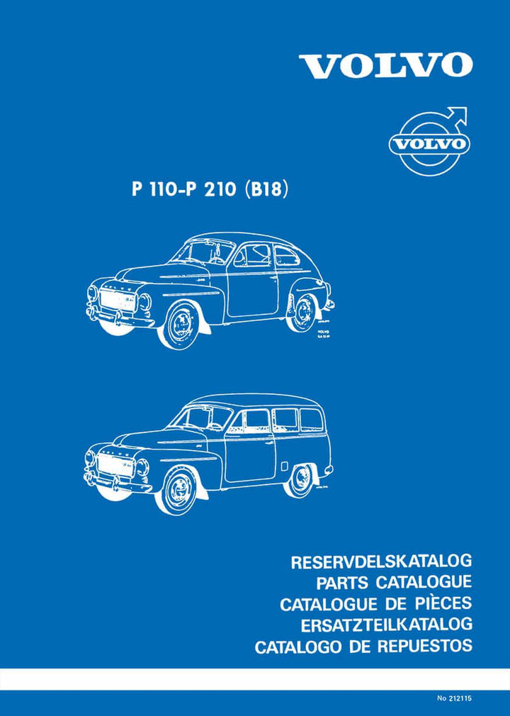 Volvo P110 und P210 (B18) Ersatzteilkatalog, Buchcover