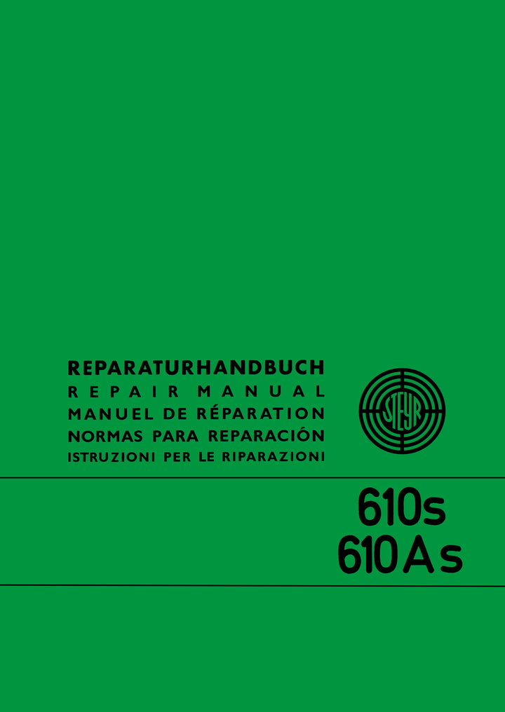 Steyr WD 610s und WD 610 As, Reparaturhandbuch, Titelseite