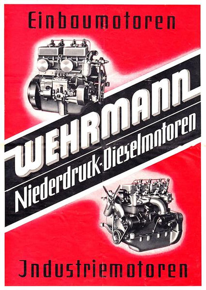 Wehrmann Niederdruck-Dieselmotor, W 28 T, Prospekt, Titelseite