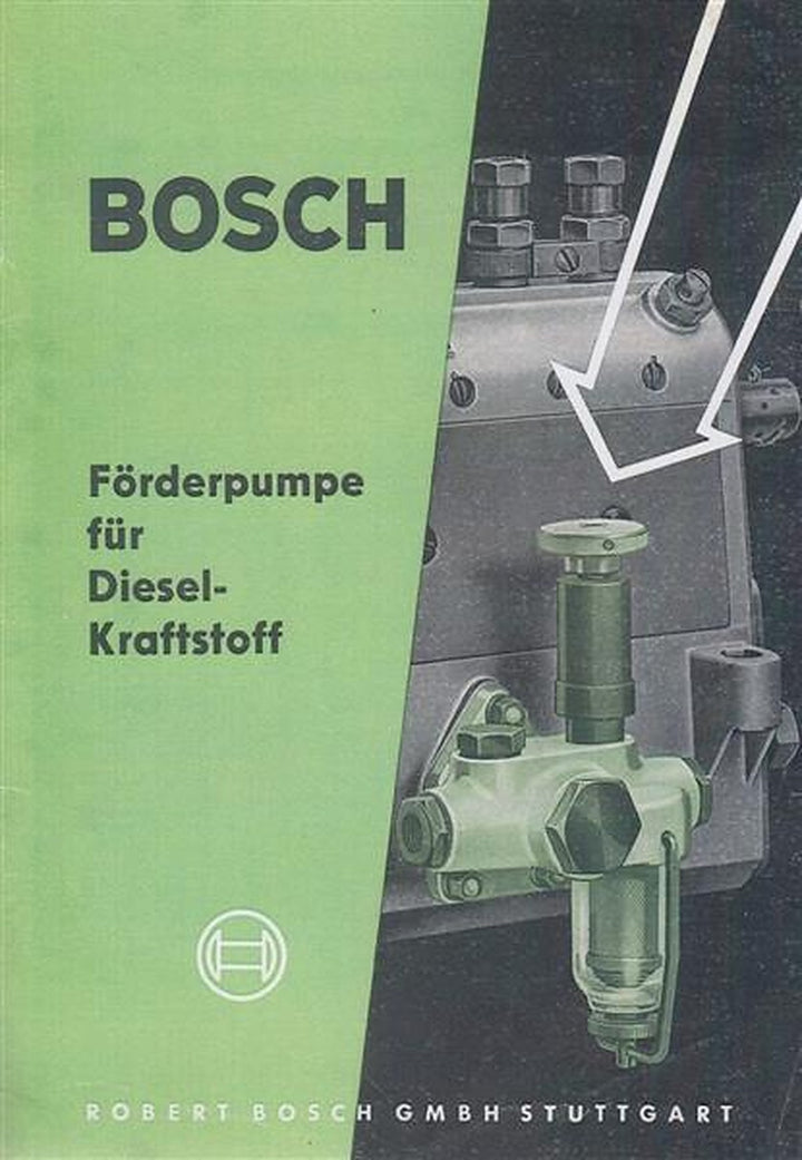 Bosch Förderpumpe für Dieselkraftstoff, Betriebsanleitung, Titelseite