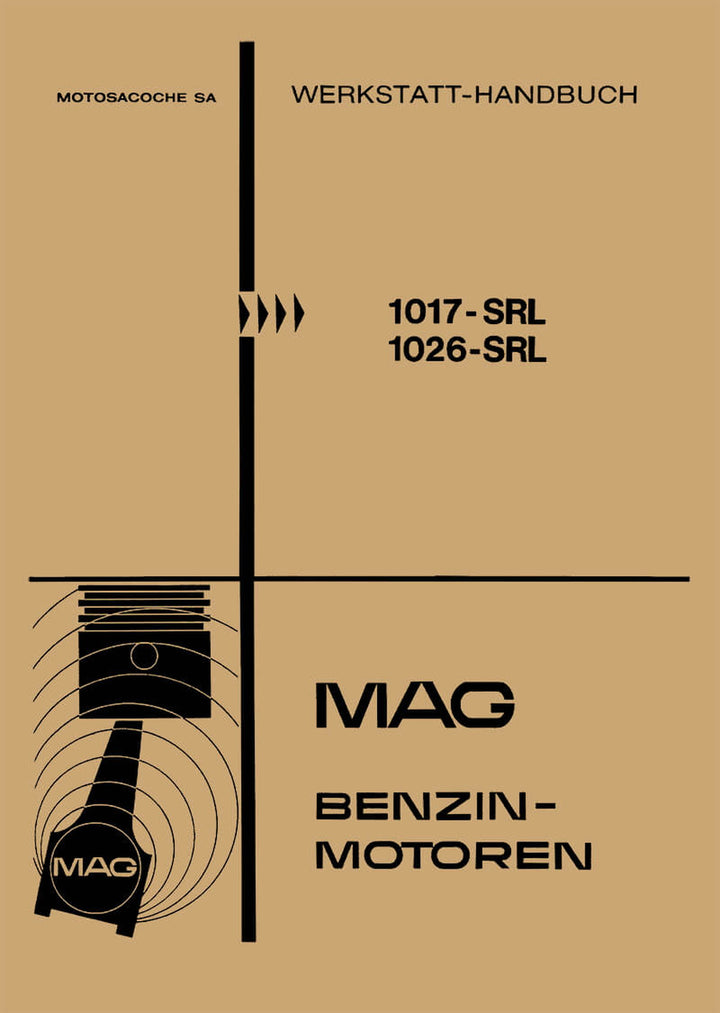 MAG 1017-SRL und 1026-SRL Werkstatt-Handbuch, Titelseite