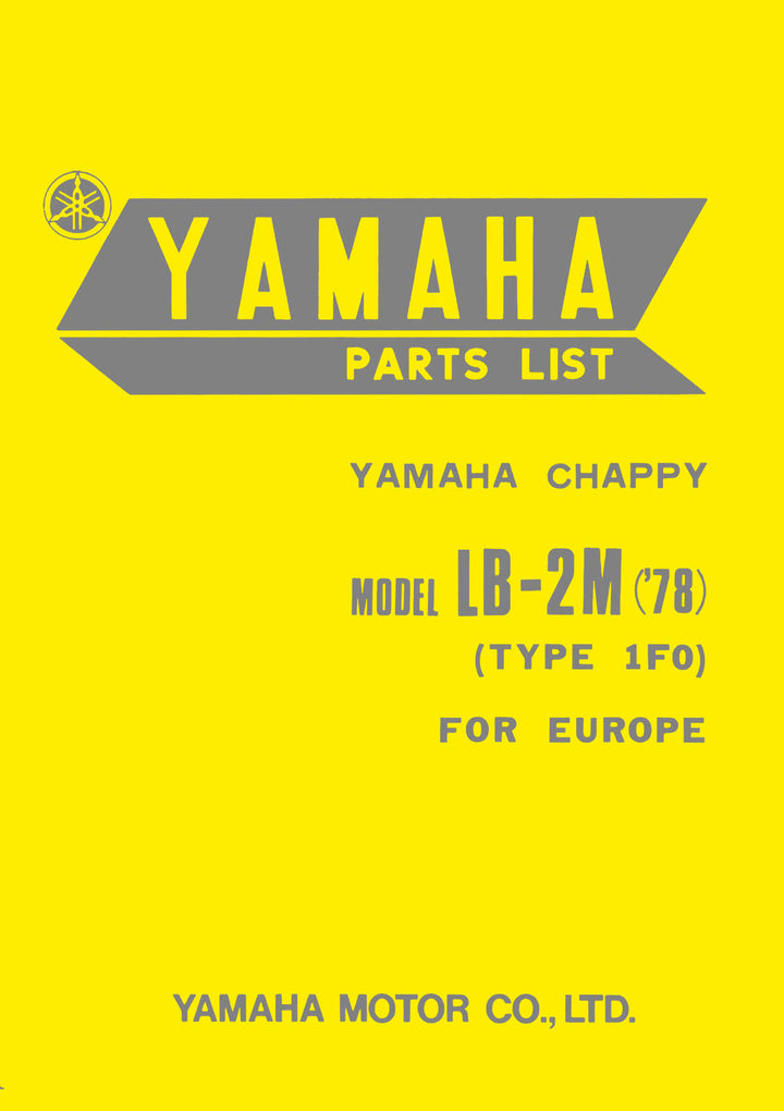 Yamaha Chappy, Mod. LB-2M, Typ 1FO (Europa) Parts List