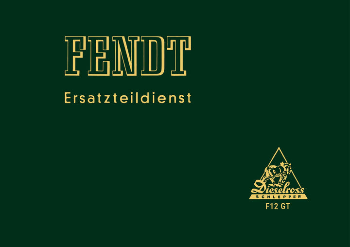 Fendt Geräteträger F12GT Ersatzteilkatalog