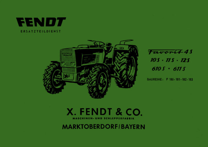 Fendt Favorit 4S 10S 11S 12S 610S 611S Ersatzteilkatalog