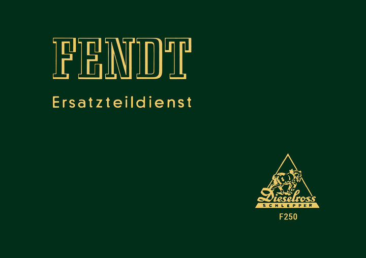 Fendt Geräteträger F250GT Ersatzteilkatalog