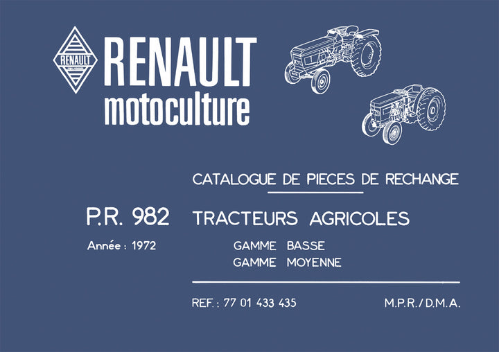 Renault 50 51 53 55 56 57 60 70 80 82 86 88 89 456 486 489 Ersatzteilkatalog