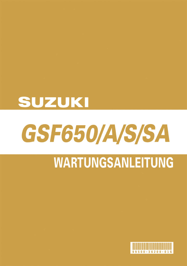 Suzuki GSF650 GSF650A GSF650S GSF650SA Reparaturanleitung