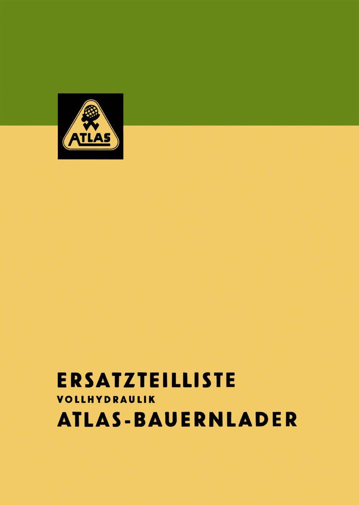 Atlas Bauernlader Vollhydraulik Ersatzteilkatalog