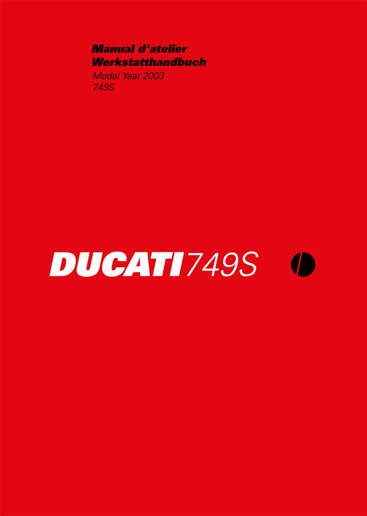 Ducati 749S MY2003 Werkstatthandbuch