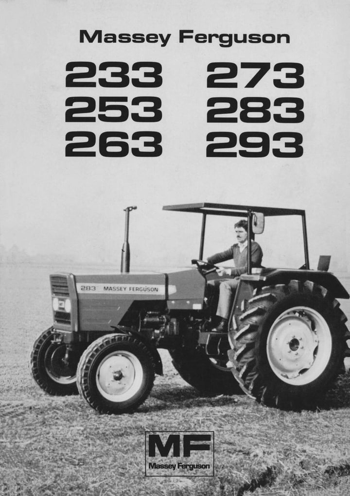 Massey-Ferguson MF233 MF253 MF263 MF273 MF283 MF293 Betriebsanleitung