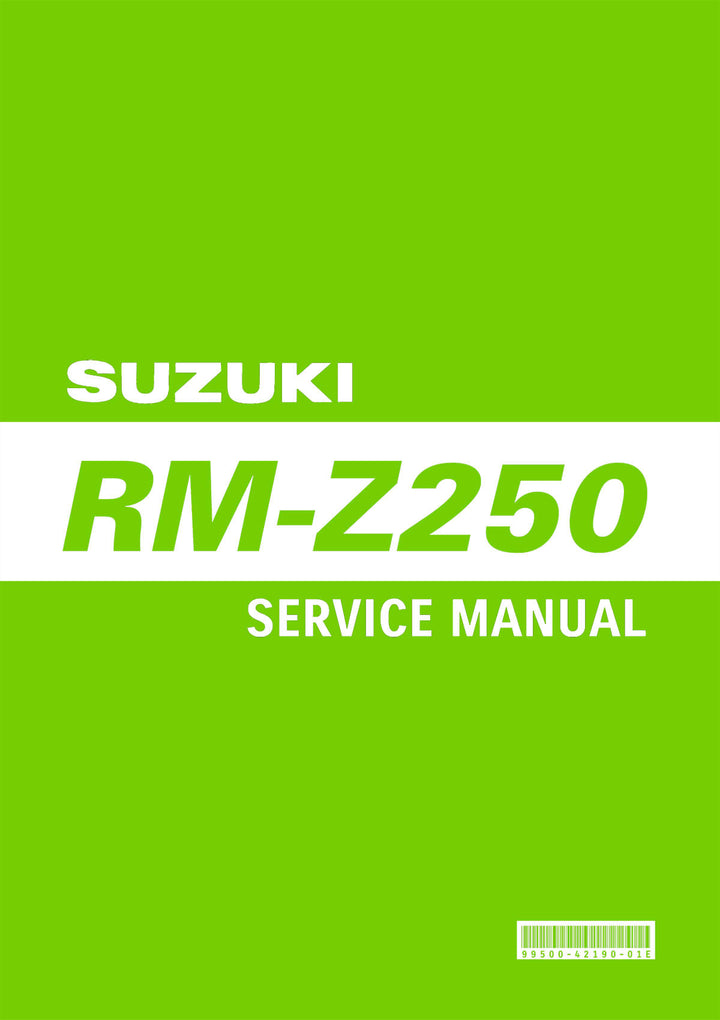 Suzuki RM-Z250 MY2009 Service Manual