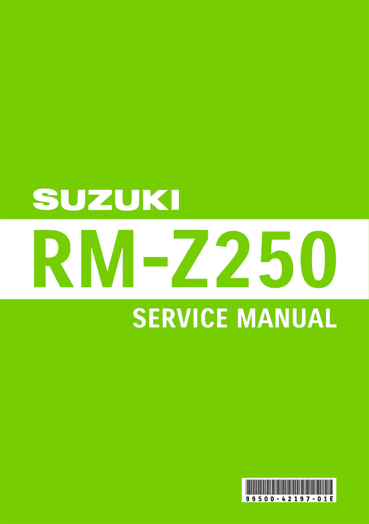 Suzuki RM-Z250 MY2017 Service Manual