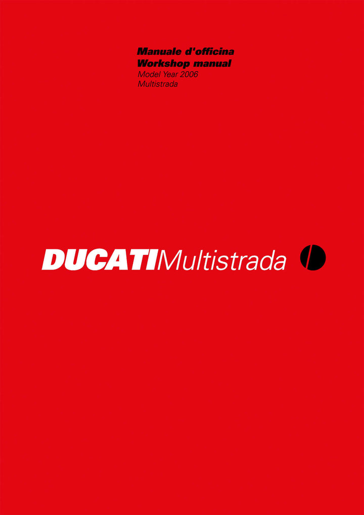 Ducati Multistrada 620 MY2006 Workshop Manual