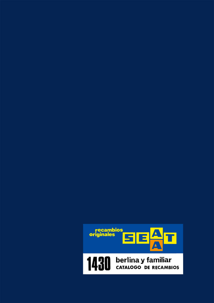 Seat 1430 Ersatzteilkatalog