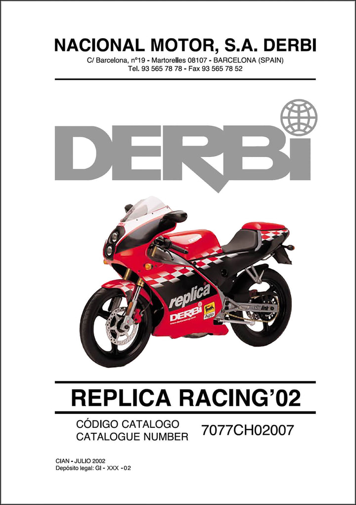 Derbi Replica Racing 2002 Ersatzteilkatalog