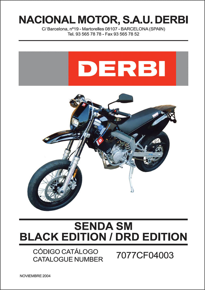 Derbi Senda SM Black Edition & DRD Edition Ersatzteilkatalog