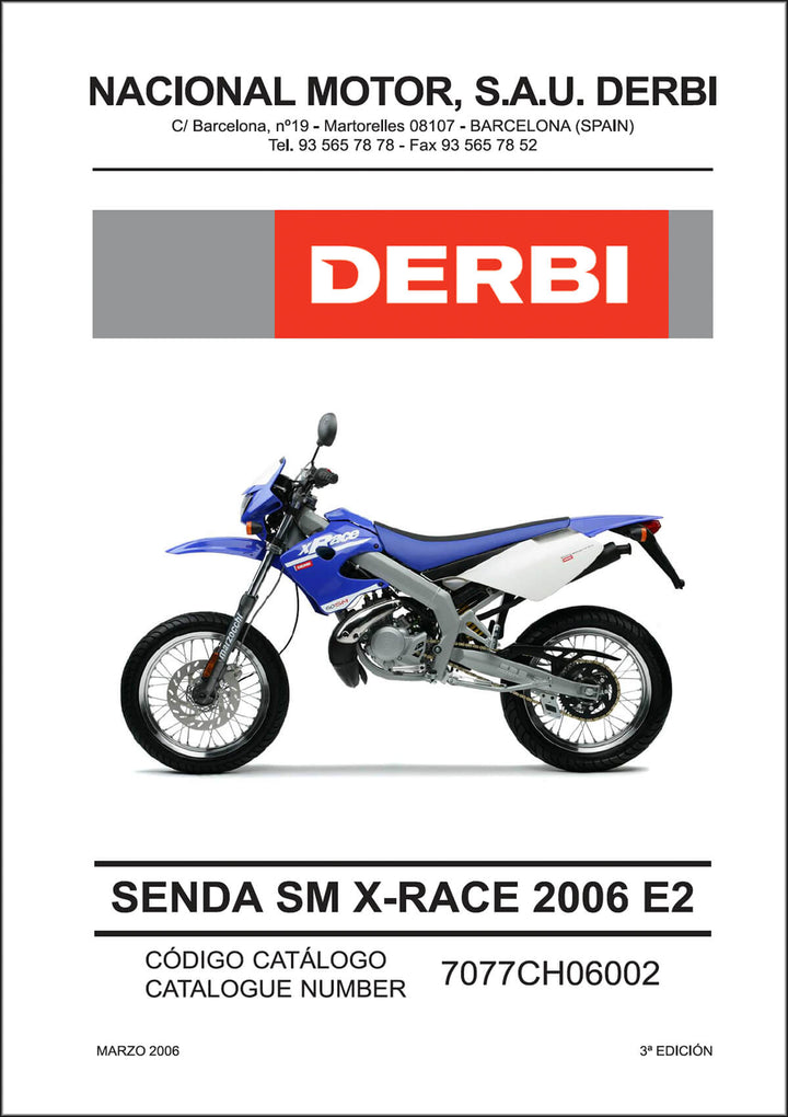 Derbi Senda SM X-RACE 2006 E2 Ersatzteilkatalog