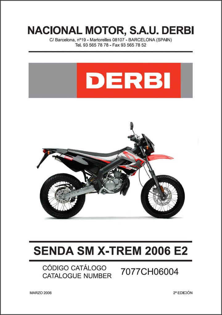 Derbi Senda SM X-TREM 2006 E2 Ersatzteilkatalog