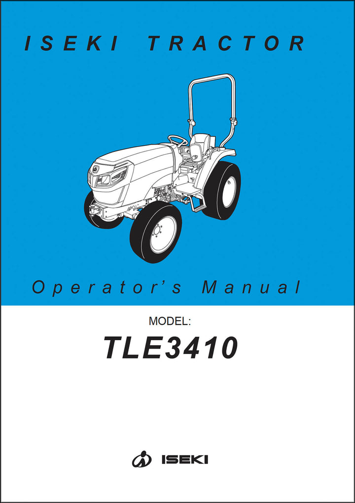 Iseki Traktor TLE3410 Operators Manual