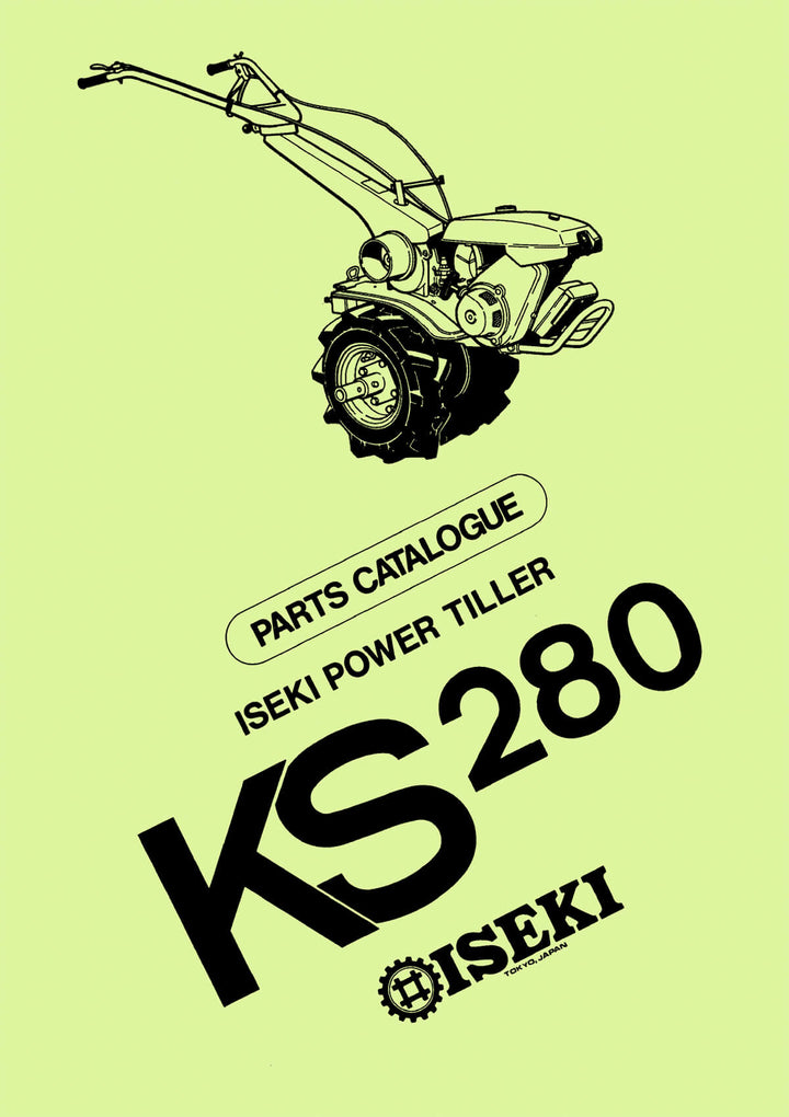 Iseki Tiller KS 280 Parts Catalogue