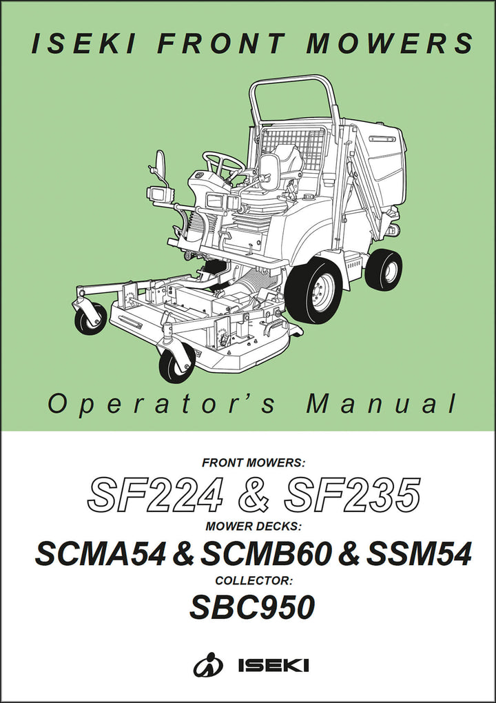 Iseki Traktor SF224 & SF235 Operators Manual