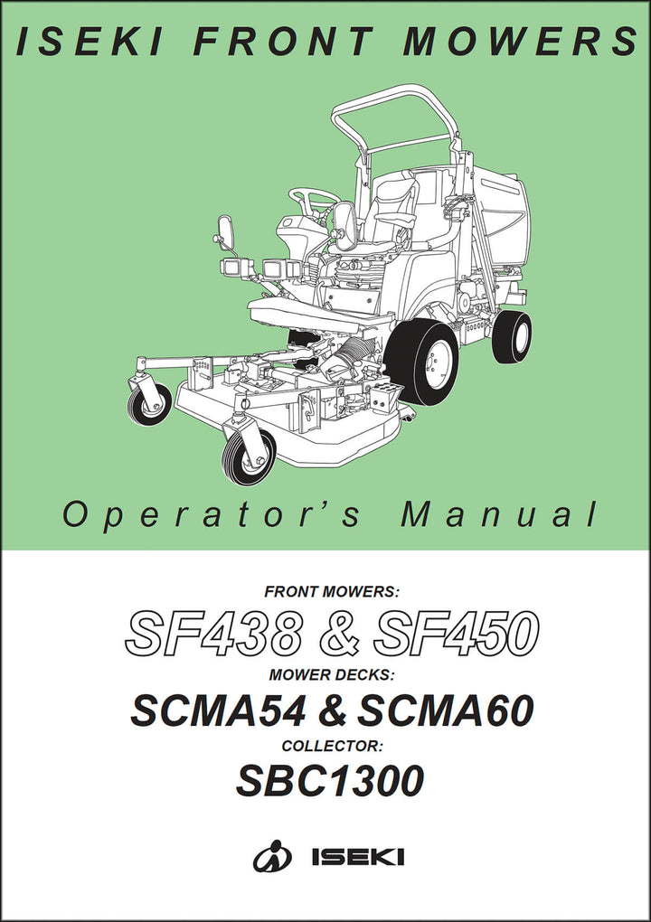 Iseki Traktor SF438 & SF450 Operators Manual