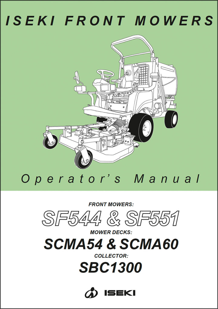 Iseki Traktor SF544 & SF551 Operators Manual