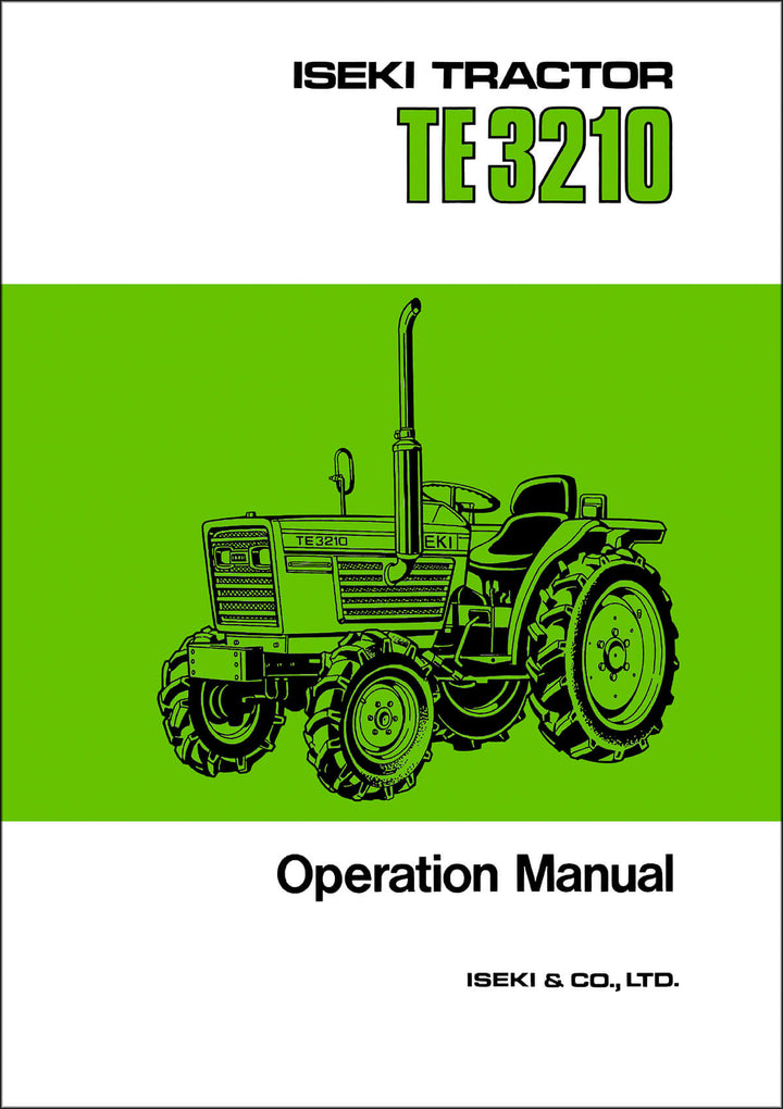 Iseki Traktor TE3210 Operators Manual