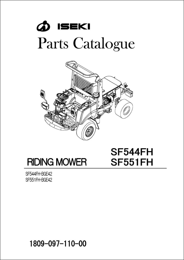 Iseki Traktor SF544FH & SF551FH Parts Catalogue
