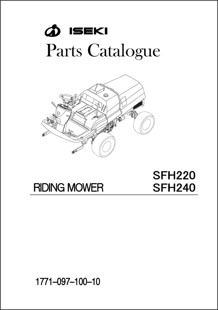 Iseki Traktor SFH220 & SFH240 Parts Catalogue