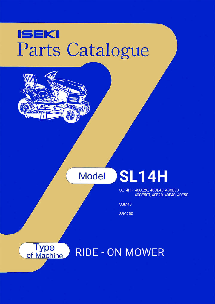 Iseki Traktor SL14H Parts Catalogue