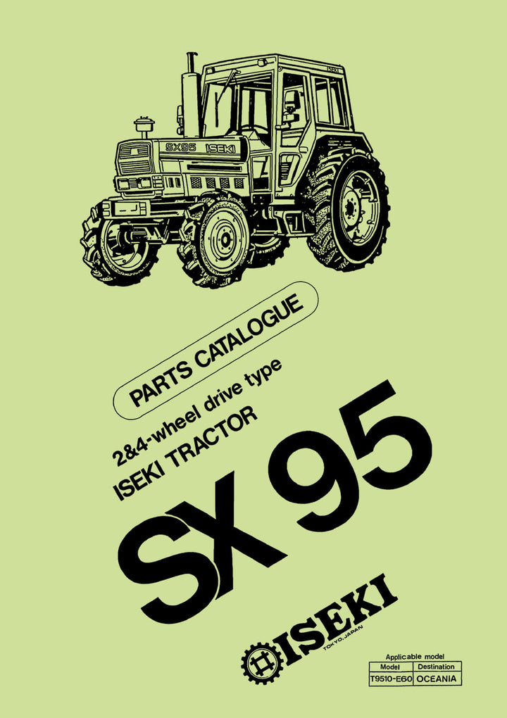 Iseki Traktor SX95 Parts Catalogue