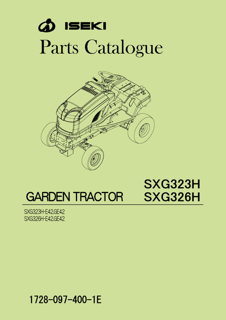 Iseki Traktor SXG323H & SXG326H Parts Catalogue